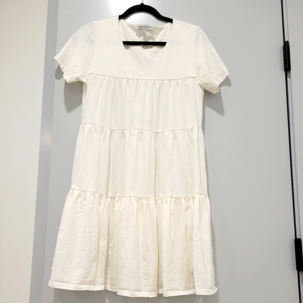 Rebecca minkoff white layered mini dress